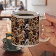 thumbnail image 4 of Dogs Lab Retriever Dachshund Poodle Pattern White Mug, 4 of 5