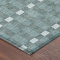 thumbnail image 3 of Addison Rugs Chantille Indoor/Outdoor Transitional Geometric Teal Machine Washable Round Rug, 8' x 8', 3 of 8