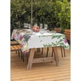 thumbnail image 2 of Outdoor Tablecloth with Umbrella Hole and Zipper, Happy Easter Rectangle Table Cloth 54x80 Inch Waterproof Tablecloth, Cutte Rabbits Eggs Floral Plants Watercolor Picnic Table Cover for Patio Camping, 2 of 7