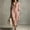 Red, variant on Women's Vertical Stripe Shirt Maxi Dress, Collar 3/4 Sleeve Loose Oversized Casual Vacation Tunic Dress with Side Pockets Brown XL(XL)