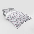thumbnail image 2 of Ambesonne Geometric Bedding Set 4 Pcs, Stripes and Rectangles, Queen, Pale Pink Pale Blue, 2 of 2
