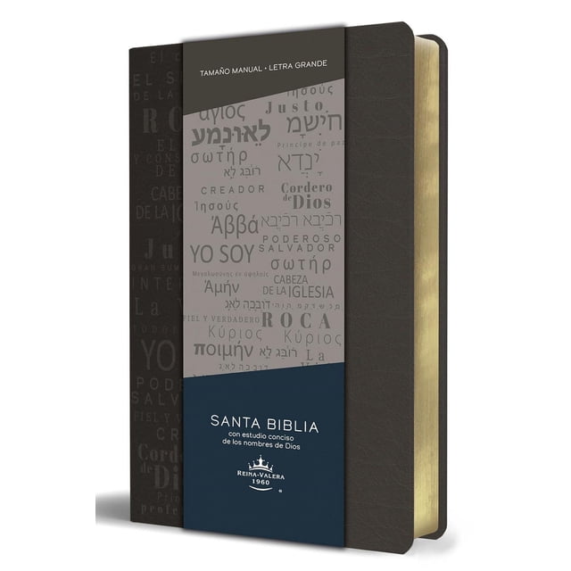 Libro Biblia Reina Valera 1960 Tamano Manual.nombres De Dios Simil Piel Gris Tapa Blanda, Autor Reina Valera Revisada 1960, Editorial Origen Biblias