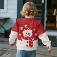 thumbnail image 5 of Yuyamidu Christmas Snowman Sweatshirt for Toddler Girls 1-2T Ruffle Shoulder Crewneck Sweatshirts Long Sleeve Pullover Tops Winter Holiday Clothes Lightweight Soft Workout Outfits, 5 of 7
