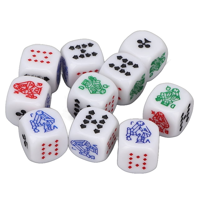Juego de dados Bling Bling 20 piezas dados de esquinas redondas de 6 lados