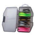 thumbnail image 2 of Señuelos de pesca blandos, cebo suave con Estuche de transporte de almacenamiento, señuelo de goma duradero, cebos artificiales para suministros de, 2 of 8
