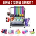 thumbnail image 3 of Sports Equipment Storage Organizer, Garage Storage System, Ball Storage Rack, Yoga Mat Storage with Hooks and Basket, 3 of 5