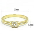 thumbnail image 2 of TS597 - Gold 925 Sterling Silver Ring with AAA Grade CZ in Clear, 2 of 5