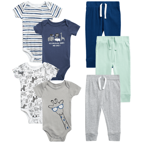 Koala Baby Boys' Layette Set 7 Piece Playwear Bodysuit and Fleece