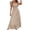 Khaki, variant on Qiopertar Women's V-Neck Sleeveless Maxi Dress Elegant Ruffled Waist Tie Casual Beach Vacation Party Cocktail Evening Ankle Length Dress, Pink M