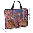 thumbnail image 2 of AWERP Giraffes Palm Trees Flowers Laptop Bag Diving Fabric Soft Carrying Travel Case (Idea) Laptop Sleeve Carrying Bag 10inch, 2 of 5