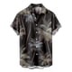 thumbnail image 1 of Camisa Hombre Top de camisa con estampado de solapa de manga corta informal de primavera y verano para hombre (Grey, 4XL), 1 of 4