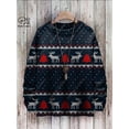 thumbnail image 4 of Suéter feo con impresión 3D para hombre y mujer, sudadera informal unisex de invierno con diseño de árbol de Navidad, Papá Noel, gato, ciervo y oso, M14, 4 of 4