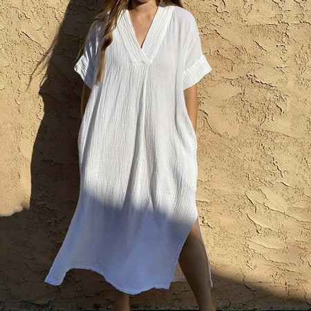 MSJUHEG Swimming Skirt Sarong Coverups for Women Sarong Wraps for Women Rayon Crepe Beach Cover Up Bohemian Beach Dress Bikini Swimsuit Sun Top Bikini Cover Up Wrap Skirt White One Size