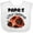 AA-White, variant on Inktastic Papa's Little Ladybug Boys or Girls Baby Bib