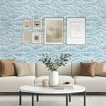 thumbnail image 3 of DAZLUT Modern Peel and Stick Wallpaper Self Adhesive Wallpaper Boho Contact Paper Blue Geometric Wallpaper Removable Decorative Wallpaper for Bedroom Bathroom Cabinets Decor Vinyl,17.3" x 394", 3 of 8
