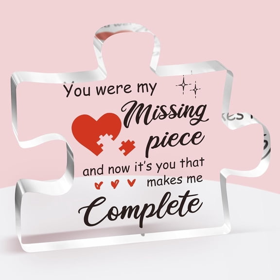 Gifts for Him or Her Puzzle Acrylic Plaque Valentines Day Gifts for Girlfriend Boyfriend Wife Husband, Romantic Anniversary Birthday Ideas for Your Lover