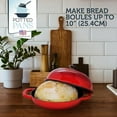 Dutch Oven for Sourdough Bread Baking 10 Inch Red Enameled Cast Iron
