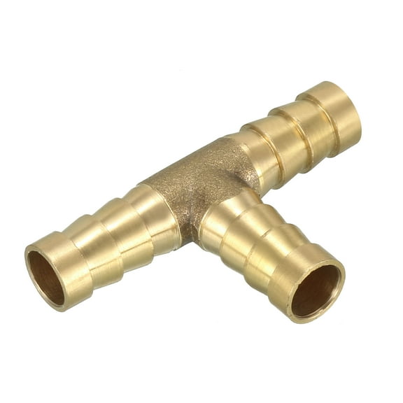 10mm Brass Barb Hose Fitting Tee T 3 Way Barbed Connectors Air Water Fuel