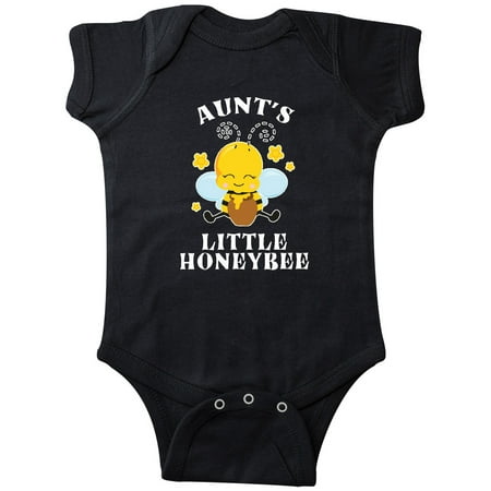 

Inktastic Cute Bee Aunt s Little Honeybee with Stars Gift Baby Boy or Baby Girl Bodysuit