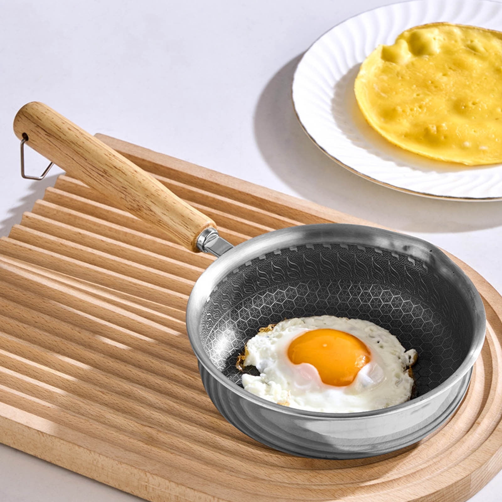 Non Stick Frying Pans Omelette Pan Nonstick Deepening Multifunctional Mini Frying Steak Small Frying Pan Stainless Steel Pan