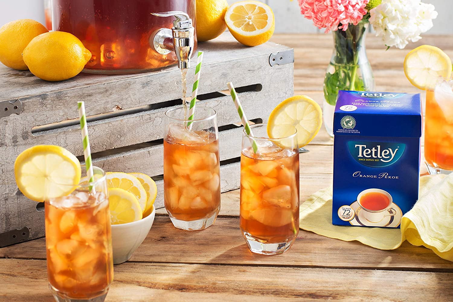 Tetley Orange Pekoe Decaffeinated Tea, 80 Tea Bags, 160g/5.6oz., {Imported from Canada}
