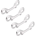 thumbnail image 4 of Wolfrail 4 Packs Zinc Alloy Double Ended Bolt Snap Hooks Nickel Plated Double Sided Trigger Chain Metal Clip Scuba Diving Clips Key Holder Security New, 4 of 5