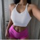 thumbnail image 3 of Ropa exterior deportiva transpirable y cómoda para mujer, correa fina a la moda, ropa de yoga falsa de dos piezas para baile y fitness, verano, 3 of 5