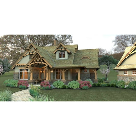 The House Designers: THD-2259 Builder-Ready Blueprints to Build a Small Craftsman House Plan with Slab Foundation (5 Printed Sets)