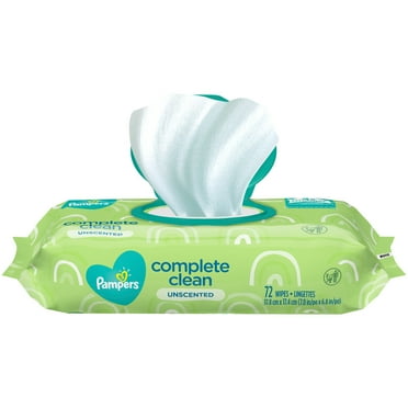 Pampers Baby Wipes Complete Clean, Unscented, 72 Count