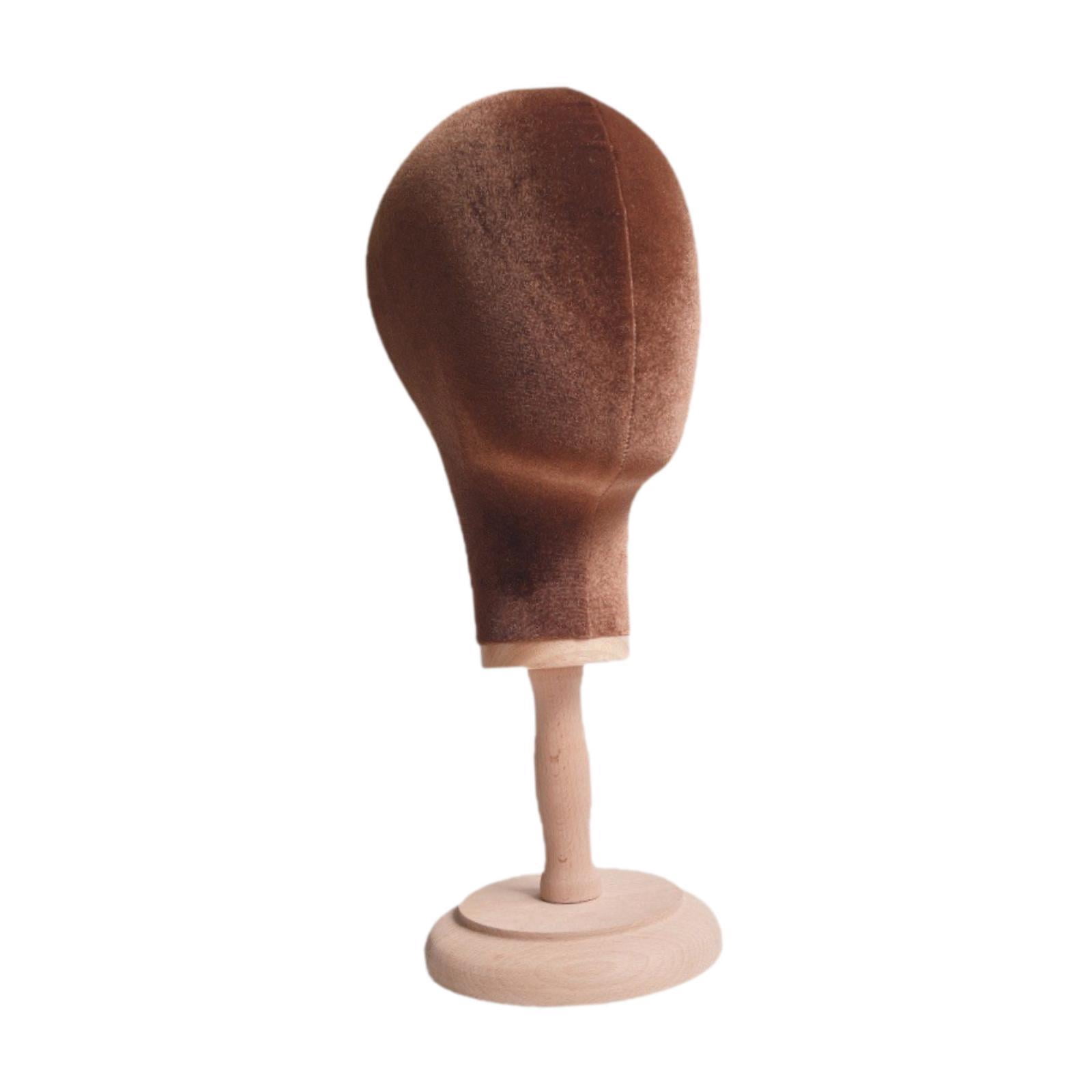 Bothyi Hairpieces Display Holder Manikin Head for Shopping Mall Styling Dry brown