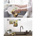 thumbnail image 5 of Spring Kitchen Dish Towels for Drying Dishes Set of 2, Country House Eggs Birds Botanical Floral Plaid Waffle Weave Microfiber Hand Tea Bathroom Towels Quick Dry & Absorbent Towel 15.7x23.6, 5 of 7