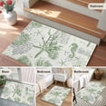 thumbnail image 5 of 2x3 Ft Entryway Area Rug, Sage Green Coastal Kitchen Rug Runner Washable Floor Mat, Coral Starfish Nautical Compass Non Slip Indoor Door Mat Throw Carpet for Bathroom Living Room Bedroom, 5 of 8