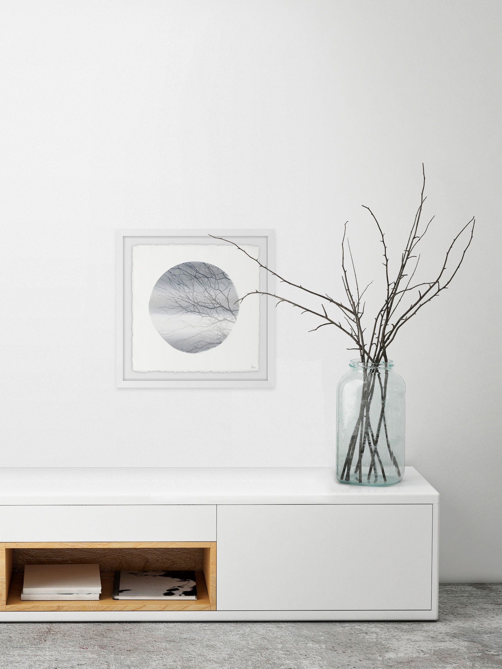Tree in the Dusk Framed Painting Print