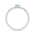 thumbnail image 2 of Angara Natural 0.2 Ct. Aquamarine with Diamond Heart Ring in Sterling Silver for Women (Ring Size: 3.5), 2 of 9