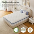 thumbnail image 6 of Twin Mattress 10 Inch, Hybrid Mattress in a Box, Neche Individual Pocket Spring Single Bed Mattress with Breathable Memory Foam, Pressure Relief, Medium Firm Twin Size Mattress 75"x39"x10", 6 of 8