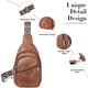 thumbnail image 5 of Bolso bandolera Telena para mujer, bolsa cruzada, cuero vegano marrón, 5 of 7