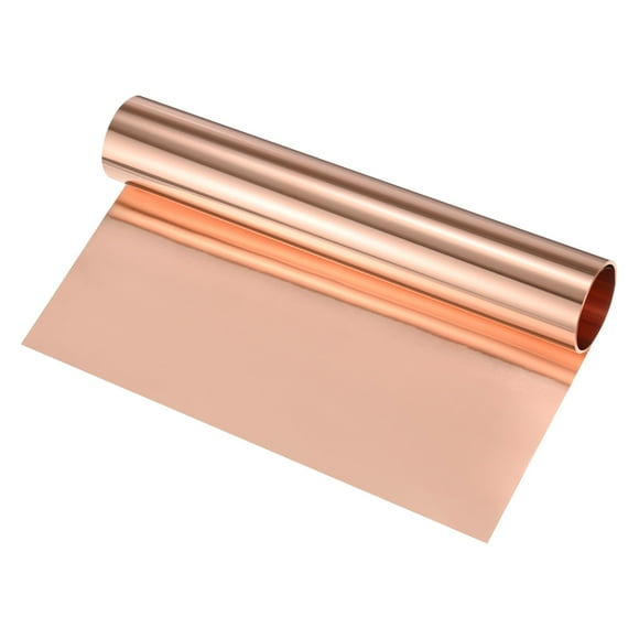 Uxcell Thin Copper Sheet Roll, 3500mm x 200mm x 0.01mm Pure Copper Metal Foil for Crafts