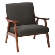 Worksmart Davis - Armchair - armrests - fabric, wood - klein sea