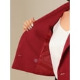 thumbnail image 5 of INSPIRE CHIC Cropped Blazer Jacket for Women's Notched Lapel Collar Casual Office Blazers M Red, 5 of 5