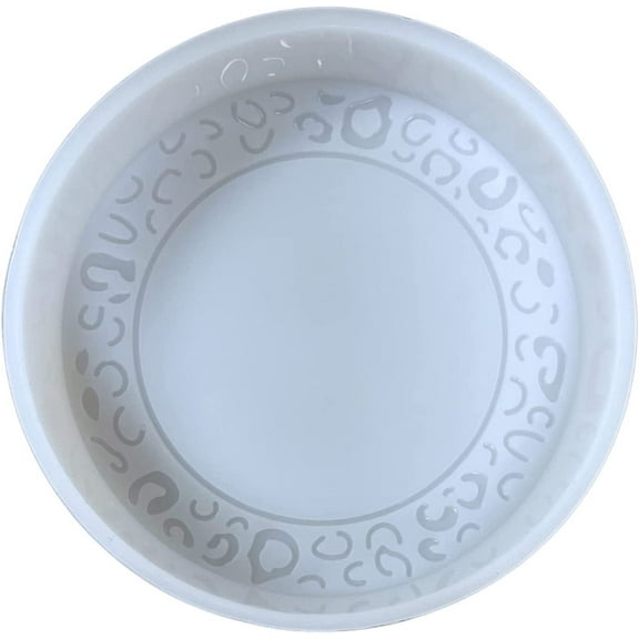 Leopard Photo Frame Circle Pictures Car Freshie Silicone Mold  4 x 4 x 0.08 inches for Scented Aroma Beads Car Candle, Soap Oven Safe to 450 F Bake Heat Resistant