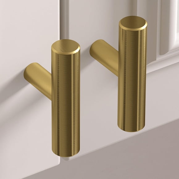 homdiy 10 Packs Gold Cabinet Knobs Kitchen Cabinet Handles- Brushed Brass Drawer Knobs Gold Knobs for Dresser Drawers Handle