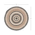 thumbnail image 3 of VHC Brands Sawyer Mill Charcoal Creme Table Mat- Pot Holder- Woven Jute Trivet, 15" Round, 3 of 9