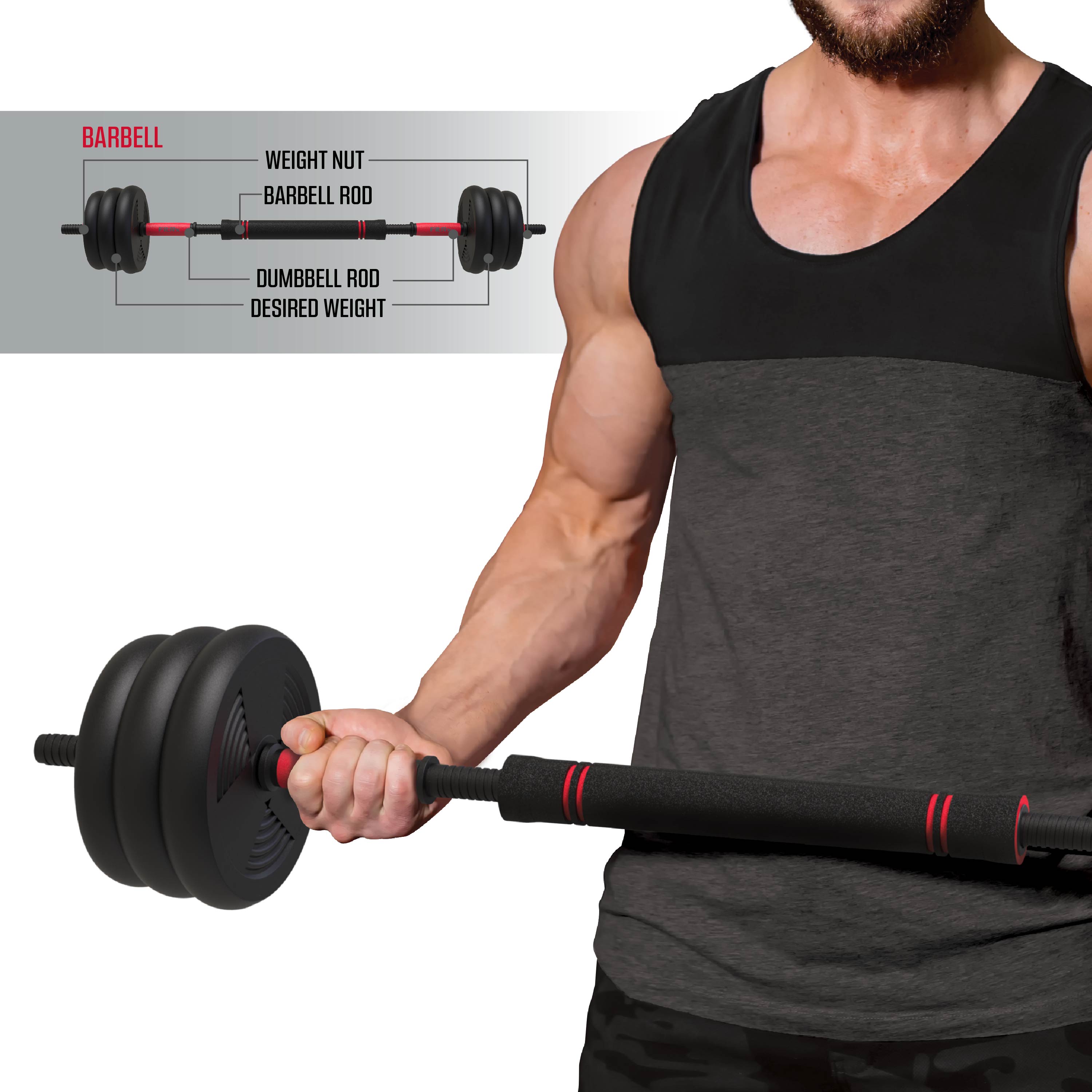 FitRx SmartBell Gym, 60 lbs. 4-in-1 Adjustable Interchangeable Dumbbell photo 7