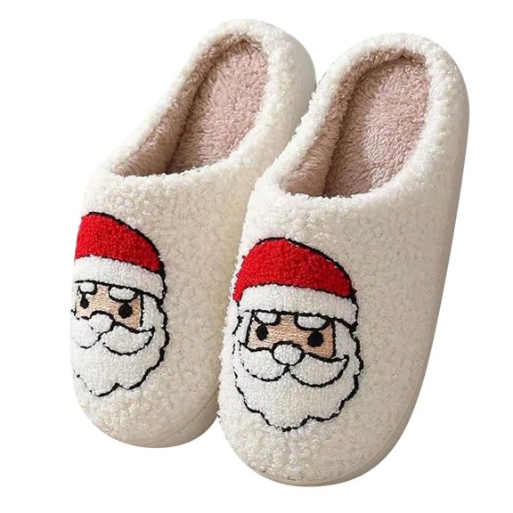 Chenyee Cute Christmas Slippers for Women Memory Foam Indoor Outdoor Comfortable Non Slip Fuzzy Slippers