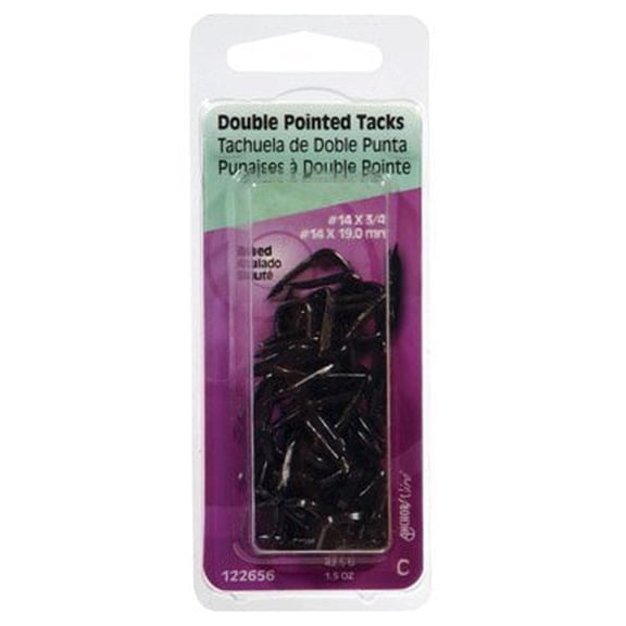 Hillman 122656 Double Point Tack, NO 14, 5/8 in L, Steel, Blue