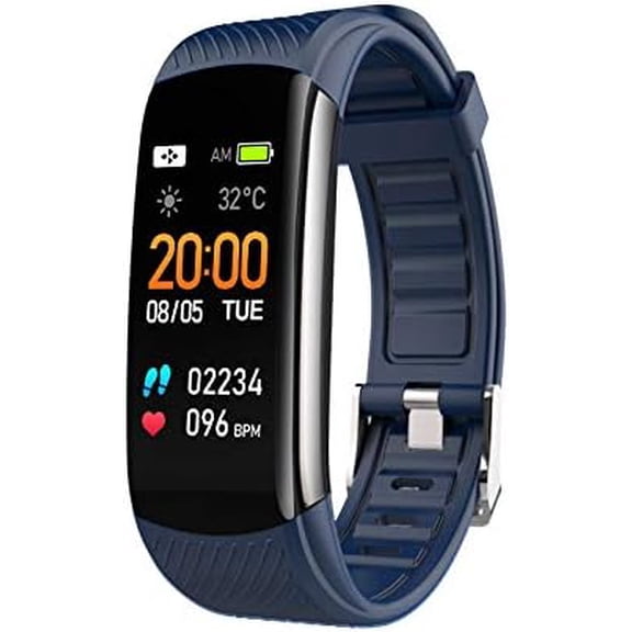 Wrist Monitor Smart Fitness Tracker Heart Rate & Sleep (Blue)
