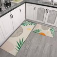 thumbnail image 2 of Orange Boho Geometric and Plant Pattern Kitchen Rugs Sets Of 2,Anti Fatigue Kitchen Mat Rugs Non Slip Washable,Decorative Kitchen Floor Mats for Kitchen,Sink,Laundry,17"x30"+17"x47", 2 of 7