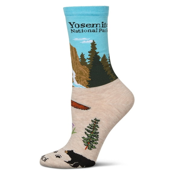 MeMoi Women's Yosemite Rayon From Bamboo Crew Socks - Womens - Female, 9-11, Ivory Heather