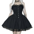 thumbnail image 5 of Women Gothic Lace Mini Dresses Vintage Goth Punk Dress Spaghetti Strap Party Dresses, 5 of 8