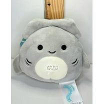 Squishmallow 3.5" Tank Hammerhead Shark Gray Ocean Clip Plush